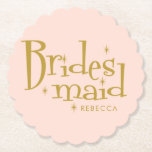Porta-copo De Papel Presentes de Bridesmaid de Ouro rosa<br><div class="desc">Presentes de Bridesmaid de Ouro rosa</div>