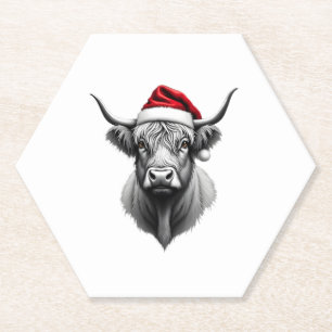 Porta-copo De Papel Presentes de Natal da Vaca Highland de Bebê Fofo S