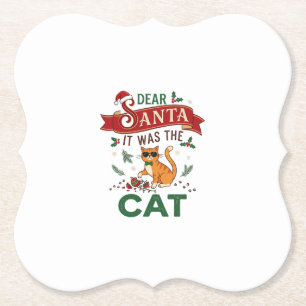 Porta-copo De Papel Prezado Papai Noel Era um Enfeite de Natal Laranja