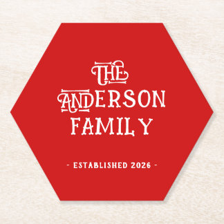 Porta-copo De Papel Primeira Casa Nova Morada Tipografia Ano Vermelho 