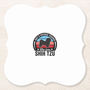 Porta-copo De Papel Professor de Física Shih Tzu Camisa Vintage Design