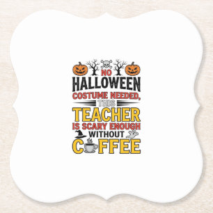 Porta-copo De Papel Professor de Halloween Sem Roupa Necessária Café E