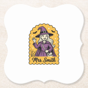 Porta-copo De Papel Professora Bruxa Fofa Sra Smith Vintage Desenho de
