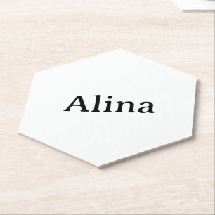 Porta-copo De Papel Promoção de Marca 4" x 4" Hexágono Pontiagudo