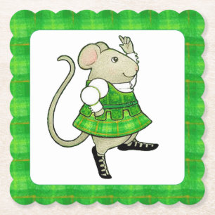 PORTA-COPO DE PAPEL PROTETORES DE PAPEL QUADRADO ESCALOPADO IRISH JIG