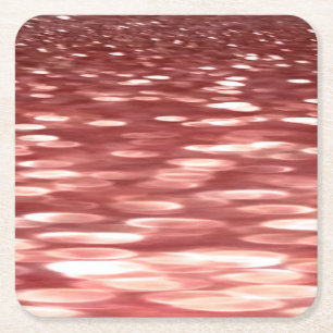Porta-copo De Papel Quadrado #2 abstrato: Borrão vermelho
