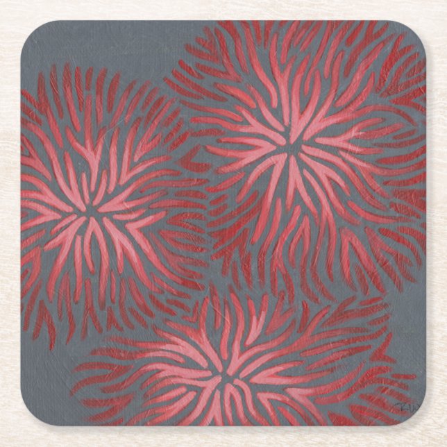 Porta-copo De Papel Quadrado 2-Up Dianthus II (Frente)