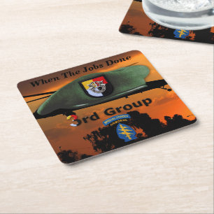 Porta-copo De Papel Quadrado 3º Grupo das Forças Especiais SF SFG Green Berets