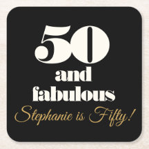 50 e Fabuloso 50 Aniversário Elegante