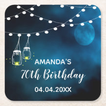 70 de aniversário das cordas de luz da lua azul no