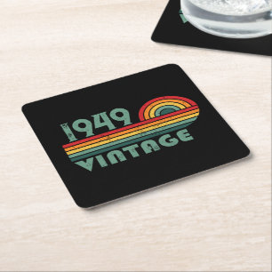 Porta-copo De Papel Quadrado 75 anos de idade personalizados