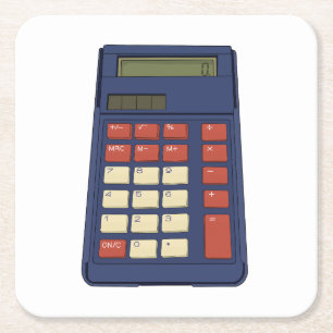 Porta-copo De Papel Quadrado 80's 90's Calculator Math School Nostalgia