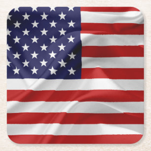 Porta-copo De Papel Quadrado A Bandeira dos Estados Unidos da América