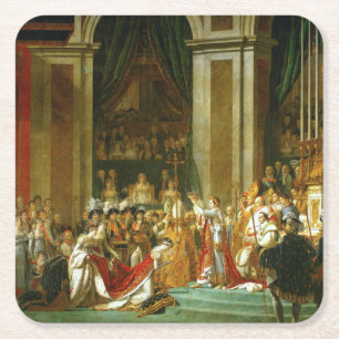 Porta-copo De Papel Quadrado A coroação de Napoleão, Jacques-Louis David