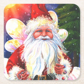 Porta-copo De Papel Quadrado A Fada Papai Noel