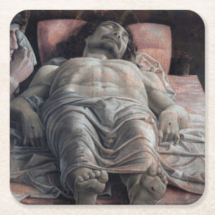 Porta-copo De Papel Quadrado A lamentação sobre o Cristo Morto, Mantegna