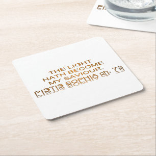 Porta-copo De Papel Quadrado A Luz Se Tornou Meu Salvador