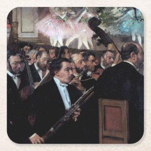 Porta-copo De Papel Quadrado A Orquestra na Ópera, Edgar Degas