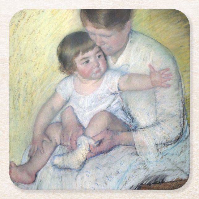 Porta-copo De Papel Quadrado A Parada, Mary Cassatt (Frente)