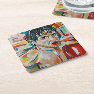 Porta-copo De Papel Quadrado A Pintura O Boxeador por Alfred Fox