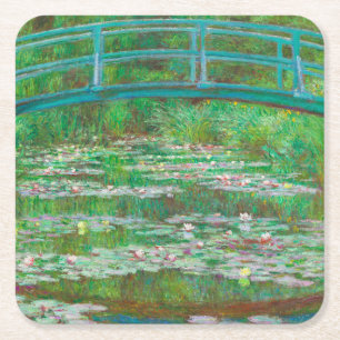 Porta-copo De Papel Quadrado A ponte japonesa por Claude Monet