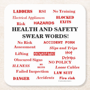 Porta-copo De Papel Quadrado A saúde & a segurança irritante engraçadas da