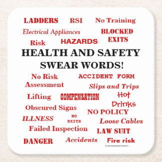 Porta-copo De Papel Quadrado A saúde & a segurança irritante engraçadas da