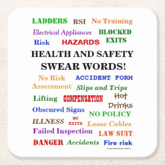 Porta-copo De Papel Quadrado A saúde e a segurança irritantes mas engraçadas