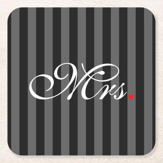 Porta-copo De Papel Quadrado A Sra. Wife Noteou A Sua Nova Semana (Frente)