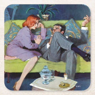 Porta-copo De Papel Quadrado A última invasão de Monte preto