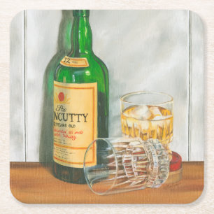 Porta-copo De Papel Quadrado A vida com Scotch por Jennifer Goldberger