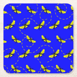 Porta-copo De Papel Quadrado Abelhas