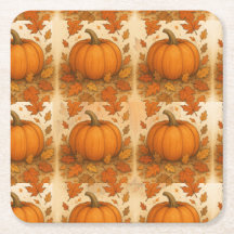 Abóbora de outono de ouro e Folhas de outono