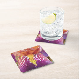 Porta-copo De Papel Quadrado Abstrato Artístico Light Iris Macro