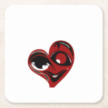 Abstrato, coração vermelho