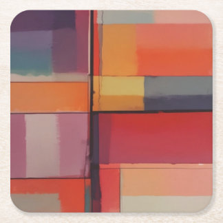 Porta-copo De Papel Quadrado Abstrato de composição moderna