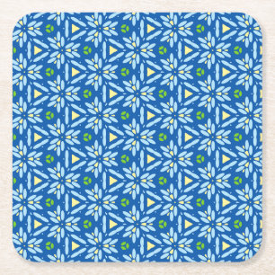 Porta-copo De Papel Quadrado Abstrato Floral Design