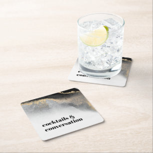 Porta-copo De Papel Quadrado Abstrato moderno e Partido de Conversação