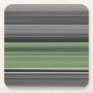 Porta-copo De Papel Quadrado Abstrato nº 1: Verde-oliva e cinza