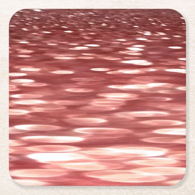 Porta-copo De Papel Quadrado Abstrato nº 2: Desfocamento vermelho (Frente)
