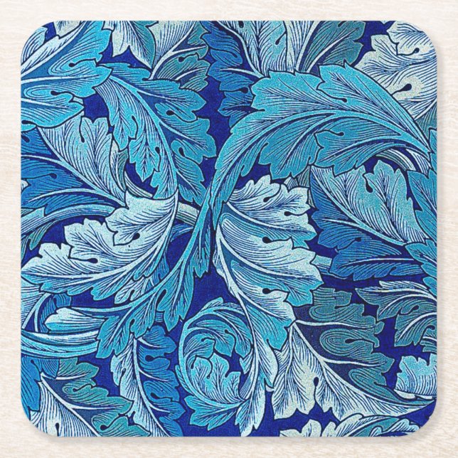 Porta-copo De Papel Quadrado Acanthus Blue (Frente)