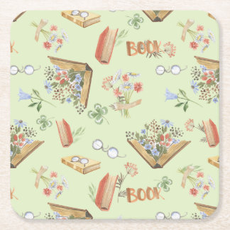 Porta-copo De Papel Quadrado Acessório de papel temático de livro elegante