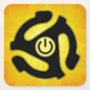 Porta-copo De Papel Quadrado Adaptador do registro do poder de 45 RPM