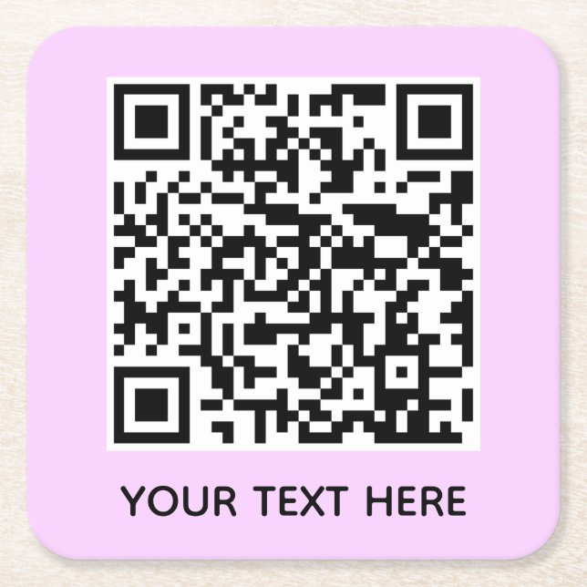 Porta-copo De Papel Quadrado Adicionar seu próprio texto de código QR Digitaliz (Frente)