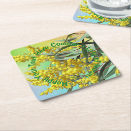 Porta-copo De Papel Quadrado Adicionar Texto Wattle & Gum Deixa Aussie