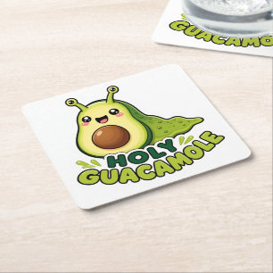 Porta-copo De Papel Quadrado Adorável Kawaii Santo Guacamole Lesma de Abacate C