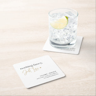 Porta-copo De Papel Quadrado Adoro Portas copos de Casamento de CORES EDITÁVEI