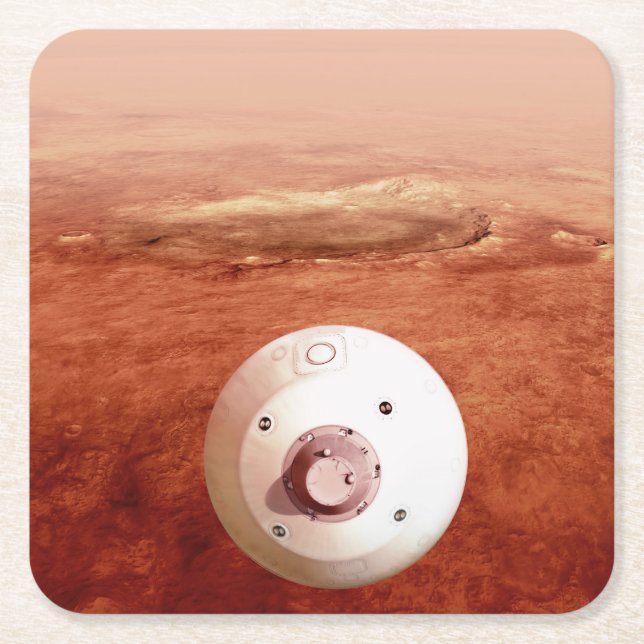 Porta-copo De Papel Quadrado Aeródromo Com Perseverança Descendente Da Superfíc (Frente)