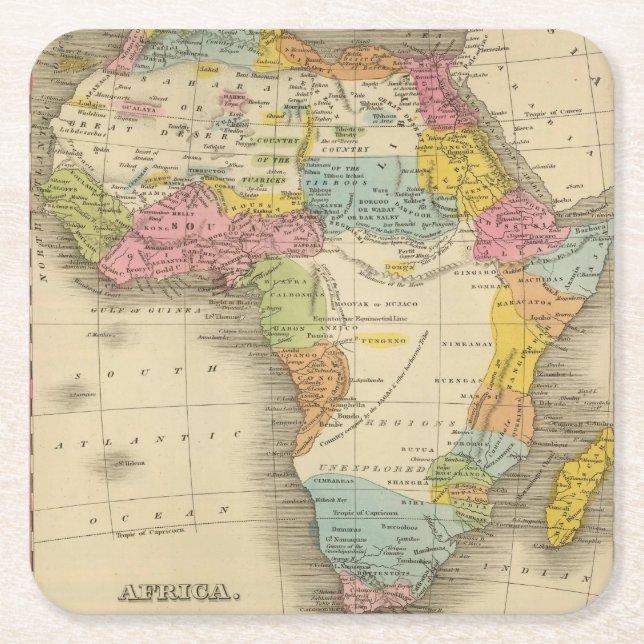 Porta-copo De Papel Quadrado África 27 (Frente)