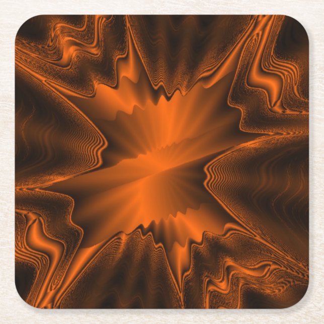 Porta-copo De Papel Quadrado Agato de ferrugem (Frente)